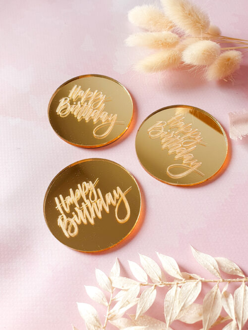 GRAW001 Grawerowane kółko Happy Birthday/Sto lat/ Wszystkiego Najlepszego