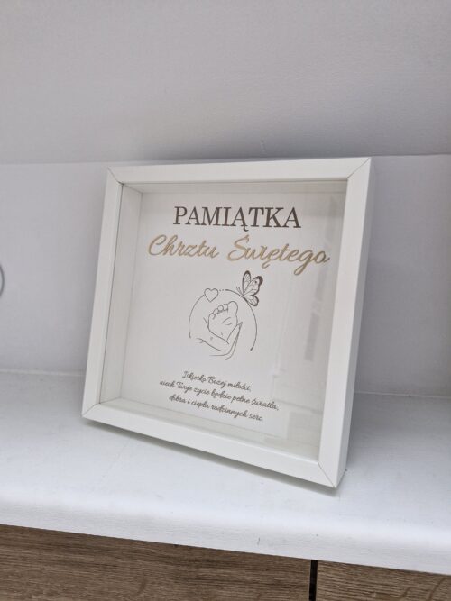 OZDOBA003 WZÓR02.1 Ramka Pamiątka Chrztu Świętego