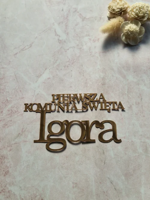 Ozdoba Pierwsza Komunia Święta + Imię
